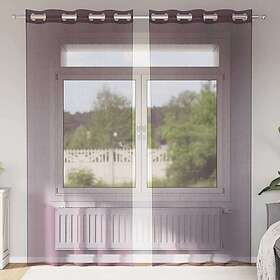 vidaXL Voile gardiner med genomföringar 2 st lila 140x225 cm