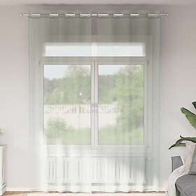 vidaXL Voile gardiner med genomföringar 2 st ljusgrå 140x300 cm