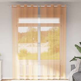 vidaXL Voile gardiner med genomföringar 2 st orange 140x260 cm