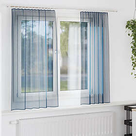vidaXL Voile gardiner med öglor 2 st kungsblå 140x175 cm