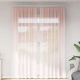 vidaXL Voile gardiner med öglor 2 st ljusrosa 140x260 cm
