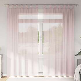 vidaXL Voile gardiner med öglor 2 st ljusrosa 140x245 cm