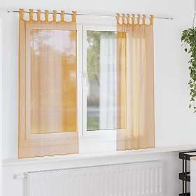 vidaXL Voile gardiner med öglor 2 st orange 140x140 cm