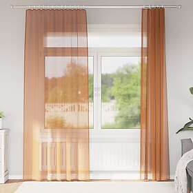 vidaXL Voile gardiner med öglor 2 st terrakotta 140x225 cm
