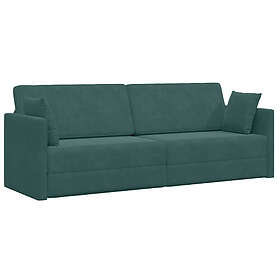 vidaXL Golvsängsoffa TYPE (2-seater) Mörkgrön 213x144x60 cm