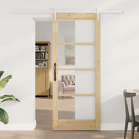 vidaXL Sliding Door with Hardware Kit 83x202 cm Solid Pine