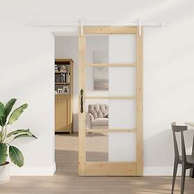 vidaXL Sliding Door with Hardware Set 86x198.5 cm Solid Pine