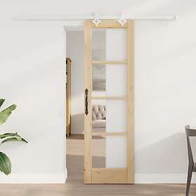 vidaXL Skjutdörr med hårdvaruset 61x198.5 cm Solid träfuru
