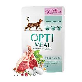 Optimeal Adult & Senior Lamb & Veggies Våtfoder Till Katt 12 x 85g