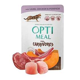 Optimeal Grain free canned pet food adult cats with lamb & chicken fillet in pumpkin jelly 85g
