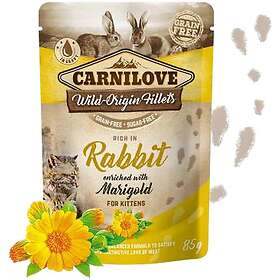 Carnilove Cat Pouch Rabbit enriched with Marigold for Kitten 24x85g