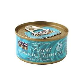 Fish4cats Våtfoder med tonfisk och krabba 10x70g