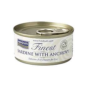 Fish4cats Våtfoder med sardiner och ansjovis 10x70g