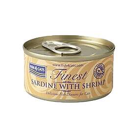 Fish4cats Våtfoder med sardiner och räkor 10x70g