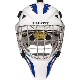 CCM Målvaktsmask Axis F5 Certified Cat-Eye Dekal Yth White/Royal