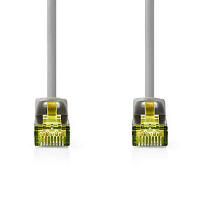 Nedis CAT7 nätverkskabel S/FTP RJ45 hane RJ45 hane 0,25 m Snagless Rund LSZH Grå Label