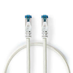 Nedis CAT6a nätverkskabel S/FTP RJ45 hane RJ45 hane 10,0 m Snagless Rund Flätad PVC Silver Kartong med täckt fönster