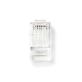 Nedis RJ45-kontakt Hane Solid UTP CAT5e Rak Guldplaterad 10 st. PVC Transparent Låda