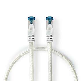 Nedis CAT6a nätverkskabel S/FTP RJ45 hane RJ45 hane 3,00 m Snagless Rund Flätad PVC Silver Kartong med täckt fönster