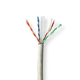 Nedis Nätverkskabel Roll CAT6 Fast U/UTP Bar koppar 100,0 m Inomhus Rund LSZH Gr