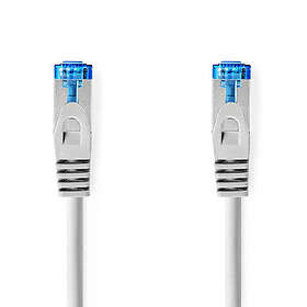 Nedis CAT6a nätverkskabel S/FTP RJ45 hane RJ45 hane 1,00 m Snagless Rund LSZH Grå Label