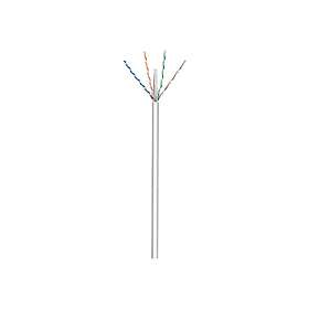Goobay CAT 6 patchkabel, U/UTP, grå kopparklädd aluminiumledare (CCA), AWG 23/1 (solid), kabelhölje PVC, 100 m