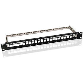Goobay 19 tums (48,3 cm) Keystone patchpanel, tom (1 U) för 24x Keystone-moduler