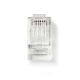 Nedis RJ45-kontakt Hane Strandad UTP CAT6 Rak Guldplaterad 10 st. PVC Transparent Låda