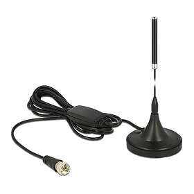 DeLock DAB+ antenn, F hane, RG-174, 21dBi, 2m kabel, magnetfot