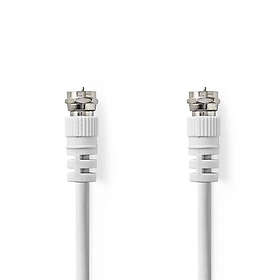 Nedis Satellite & Antenn kabel F Hane F Hane Nickelplaterad 75 Ohm Dubbelskärmad 3,00 m Rund PVC Vit Låda