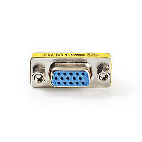 Nedis VGA-adapter VGA hona 15p VGA hona 15p Nickelplaterad Rak Metall Metall Plastpåse