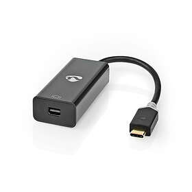 Nedis USB-C™ Adapter USB 3,2 Gen 1 USB-C™ Hane Mini DisplayPort Hona 0,20 m Rund Guldplaterad PVC Antracit Kartong med fönster