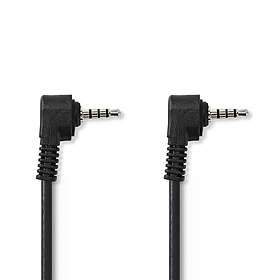 Nedis Audio Video-kabel 3,5 mm Hane 3,5 mm Hane Nickelplaterad 1,00 m Rund PVC Svart