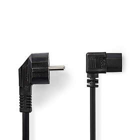 Nedis Strömkabel Strömkontakt Hane IEC-320-C13 Vinklat Vinklat Nickelplaterad 5,00 m Rund PVC Svart Label