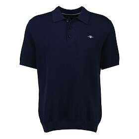 Gant Textured Cotton Short Sleeve Polo (Herr)