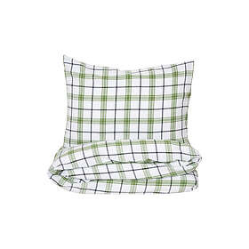 Lord Nelson Fisketorp Grön Rutigt Garnfärgad Bäddset Enkeltäcke 150x210