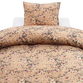 Peach Joline Aprikos Blommigt Microfiber Bäddset Enkeltäcke 150x210 Harmony