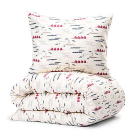 Lord Nelson Ulebergshamn Maritim Beige Mikrofiber Bäddset Enkeltäcke 150x210 Victory