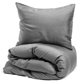 Kosta Linnewäfveri Nottingham Percale Lyocell Ljusgrå Bäddset Dubbeltäcke 230x220