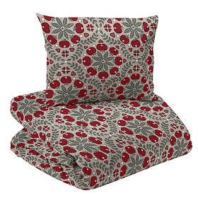 Redlunds Juläpple Beige Bäddset Enkeltäcke 150x210