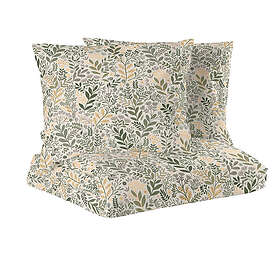 Redlunds Hage Gul/Grön Blommigt Bäddset Dubbeltäcke 220x210