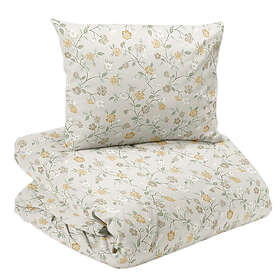 Redlunds Lotta Beige Blommor Bäddset Enkeltäcke 150x210