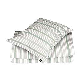 Classic Textiles Albin Beige/Grön Randigt Bäddset Enkeltäcke 150x210 Textile