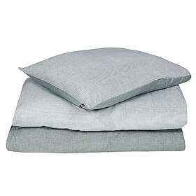 Classic Textiles Runmarö Randigt Chambray Grön/Vit Bäddset Enkeltäcke 150x210 Textile