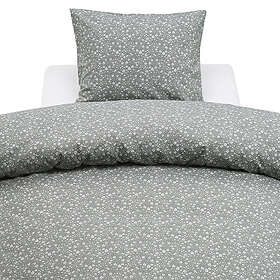 Borganäs of Sweden Rita Flower Grön Blommigt Bäddset Enkeltäcke 150x210