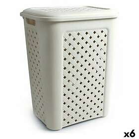 Tontarelli Tvättkorg Arianna Med lock Beige 43,5 x 33,5 x 55 cm (6 antal)
