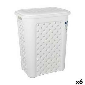 Tontarelli Tvättkorg Arianna Med lock Vit 37,5 x 27,5 x 47 cm (6 antal)