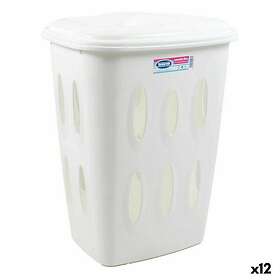 Tontarelli Tvättkorg Laundry Med lock 45l Vit 41 x 33,2 x 54,5 cm (12 antal)