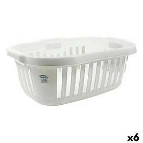 Tontarelli Tvättkorg Hipster Vit 50l 66 x 44 x 25 cm (6 antal)