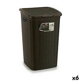 Stefanplast Tvättkorg Elegance Brun Plast 50l 36,5 x 54,5 x 38 cm (6 antal)